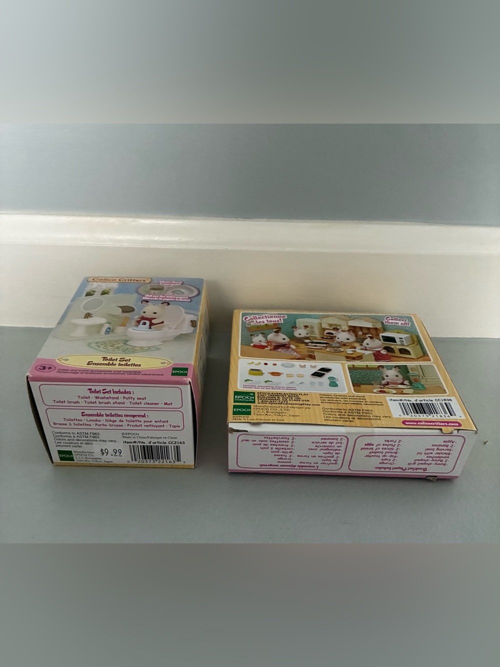 Brand new, never opened Calico Critters Breakfast Playset and Toilet Playset - Picture 3 of 3